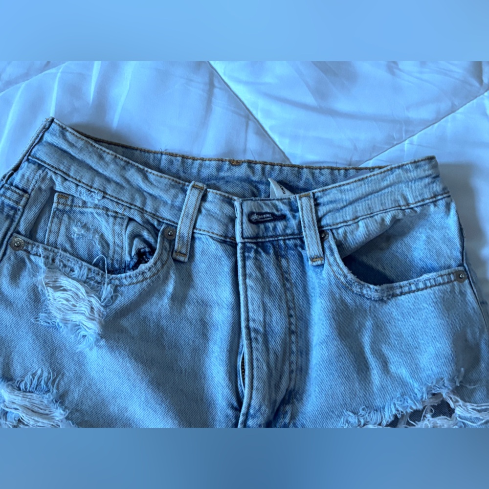 American Eagle Outfitters Blue Denim Overalls